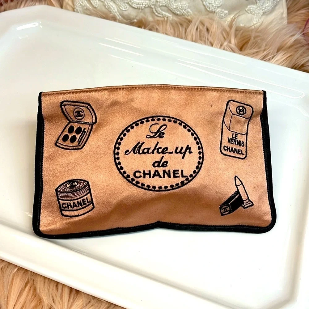 CHANEL SATIN MAKEUP BAG
